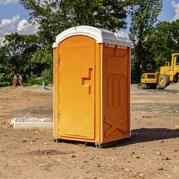 how often are the porta potties cleaned and serviced during a rental period in Brashear Texas